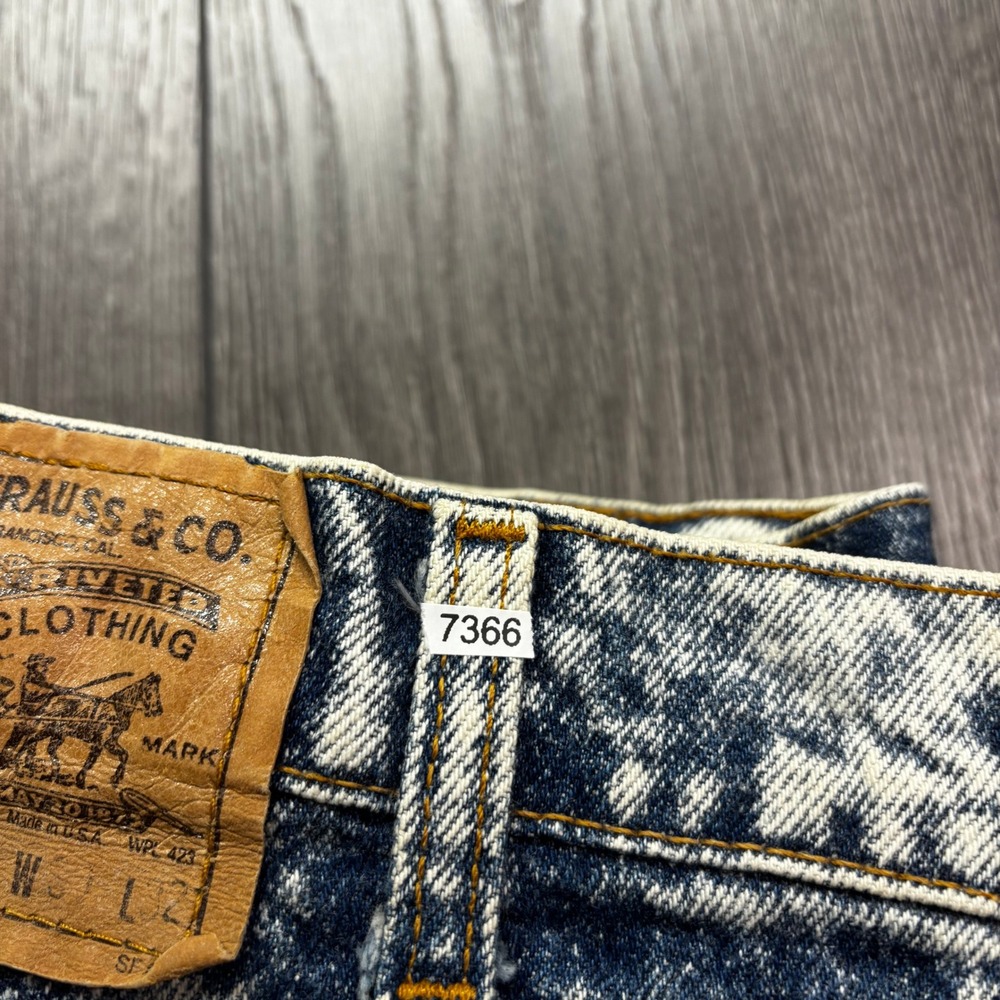 Vintage Levis 550 Acid Wash Jeans Mens 30x32 Orange Tab High Rise Tapered USA - Picture 12 of 12